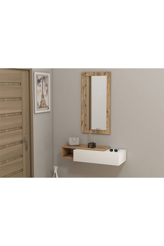 Meuble de couloir suspendu Vien - 82 x 15,8 x 29,6 cm