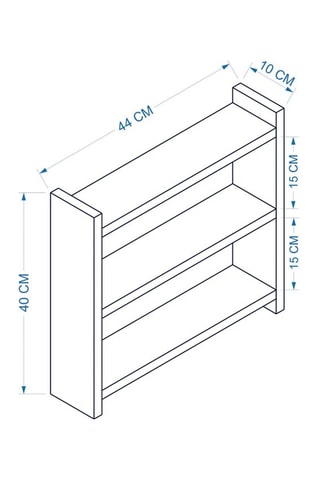 Etagère de cuisine murale 3 niveaux - 44 x 10 x 40 cm