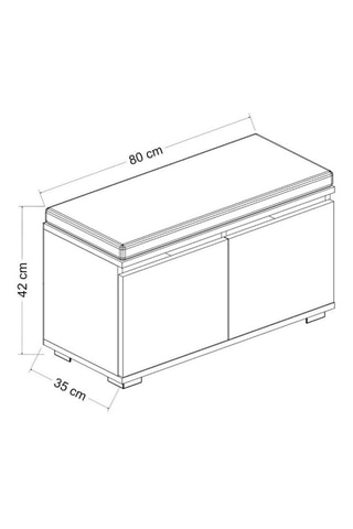 Meuble à chaussures Drago - 80 x 42 x 35 cm