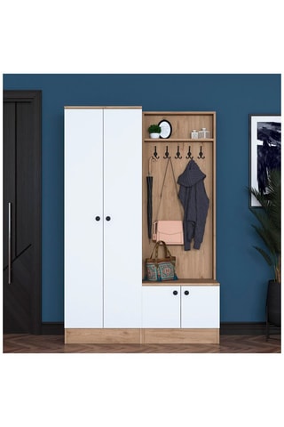 Meuble d’entrée 4 portes - 119,6 x 182,8 x 35,5 cm