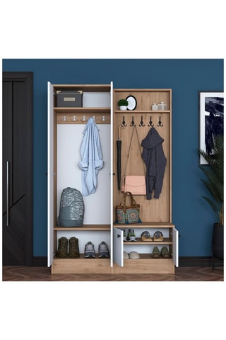 Meuble d’entrée 4 portes - 119,6 x 182,8 x 35,5 cm