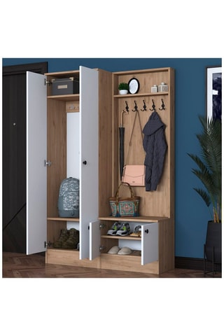 Meuble d’entrée 4 portes - 119,6 x 182,8 x 35,5 cm