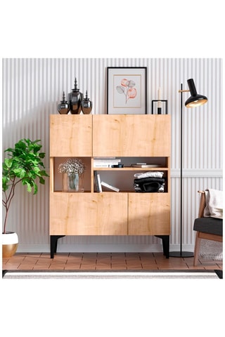 Meuble de rangement 4 portes - 100 x 35 x 125 cm