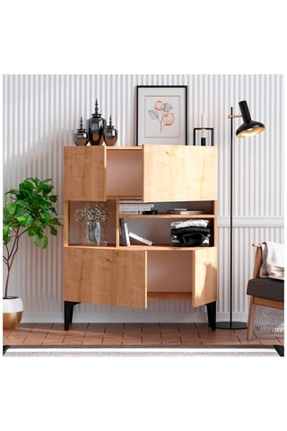 Meuble de rangement 4 portes - 100 x 35 x 125 cm