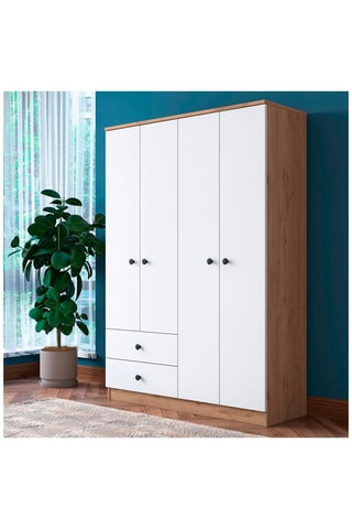 Armoire 4 portes - 120 x 42,5 x 170 cm