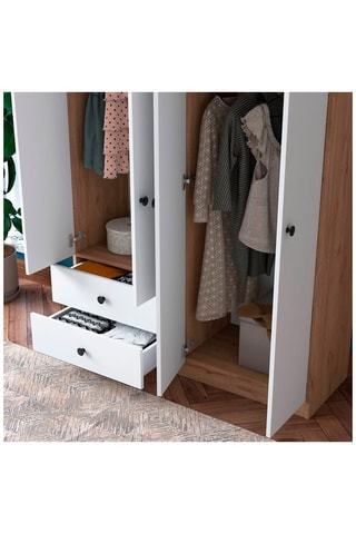 Armoire 4 portes - 120 x 42,5 x 170 cm