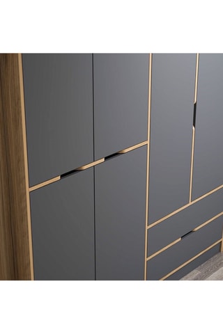 Armoire 10 portes Elina - 277 x 208 x 52 cm