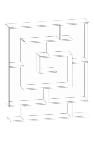 Bibliothèque Sarmasik - 124,8 x 149,4 x 22 cm