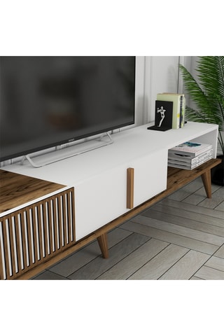 Meuble TV 2 abattants  - 180 x 40 x 35 cm