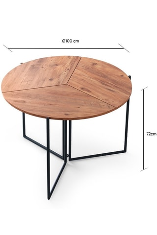 Table à manger pliable  - 100 x 100 x 72 cm