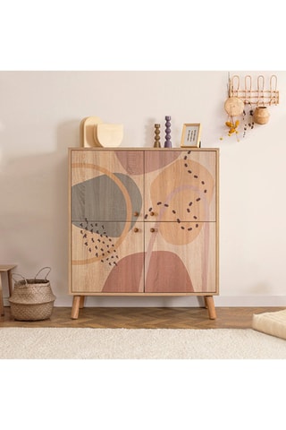 Commode 4 portes - 95 x 111 x 36 cm