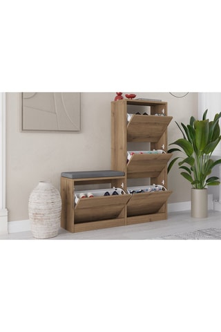 Meuble à chaussures Dude - 105 x 118,5 x 26 cm