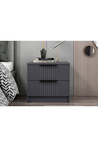 Table de chevet 2 tiroirs Kale Plus - 54 x 40 x 47 cm