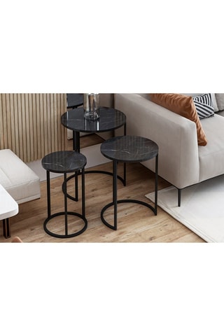 3 tables gigognes - 50 x 58 x 50 / 40 x 52 x 40 / 30 x 48 x 30 cm