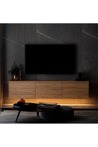 Meuble TV 3 abattants  - 160 x 35 x 32 cm