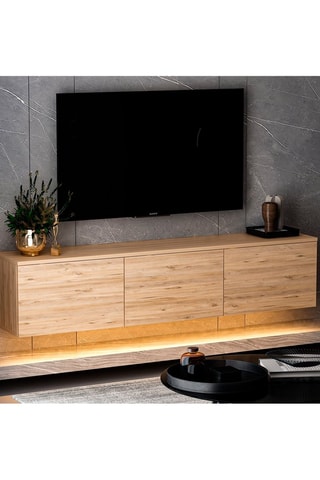 Meuble TV 3 abattants  - 160 x 35 x 32 cm