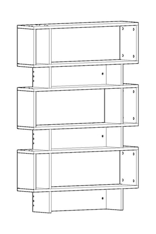 Bibliothèque Elze  - 90 x 130,8 x 19,6 cm