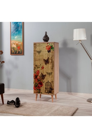 Meuble à chaussures 1 porte Imitation bois sonomo