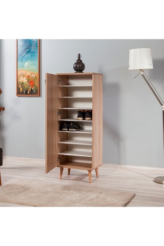 Meuble à chaussures 1 porte Imitation bois sonomo