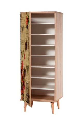 Meuble à chaussures 1 porte Imitation bois sonomo