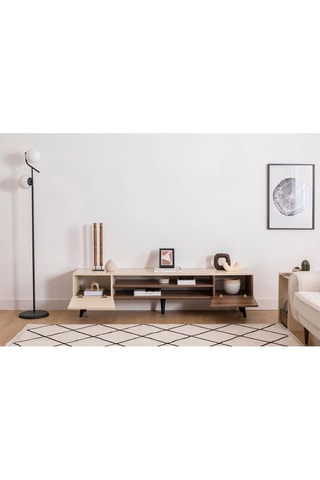 Meuble TV 2 abattants Clark - 180 x 37 x 45 cm