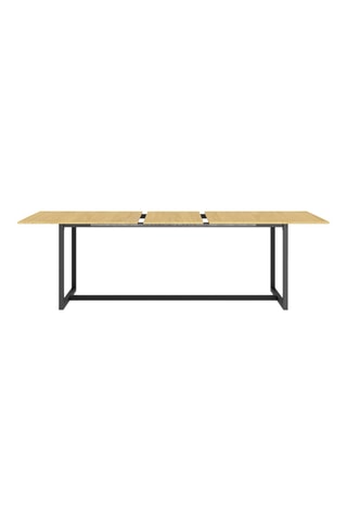 Mesa de comedor extensible Memphis - Imitación madera y negro