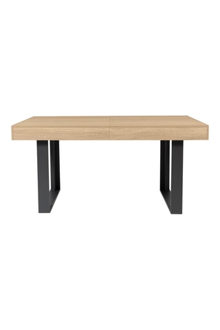 Mesa extensible Budapest - Imitación madera y negro
