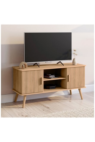 Mueble de TV de 2 puertas Faustine - 110 x 54 x 40 cm