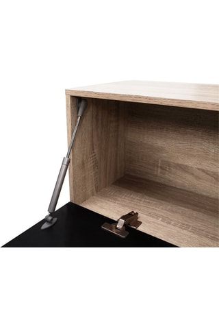 Mueble de TV suspendido Michigan - Imitación madera y negro