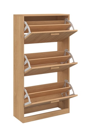 Zapatero de 3 puertas abatibles Faustine - 60 x 24 x 113 cm