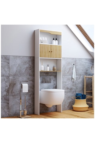 Mueble de aseo de 2 puertas - 58 x 19,5 x 178 cm