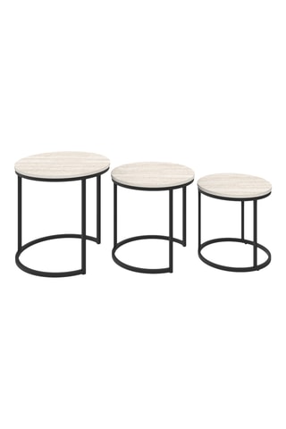 3 mesas encajables Memphis - 45 x 45 cm / 40 x 40 cm / 35 x 35 cm