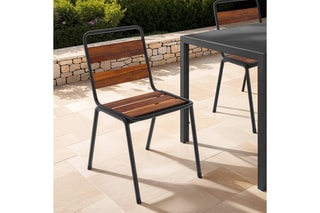 4 sillas de jardín Acacia