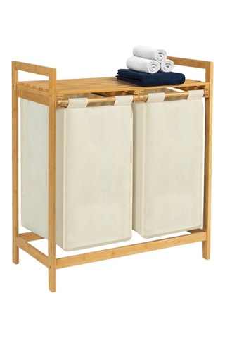 Cesta para ropa de bambú Maya - Beige