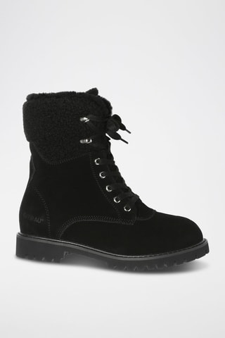 Bottines fourrées en nubuck Sittella  - Noir