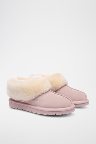Pantoufles fourrées en nubuck Ibis  - Rose