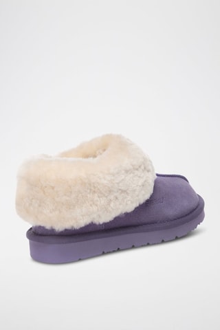 Pantoufles fourrées en nubuck Ibis  - Violet
