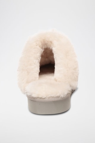 Pantoufles fourrées en nubuck Raven  - Gris