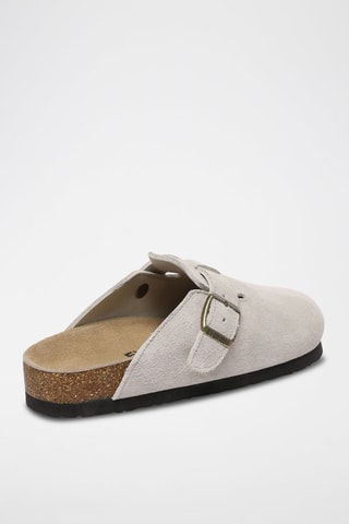 Sabots en cuir Pintail  - Beige