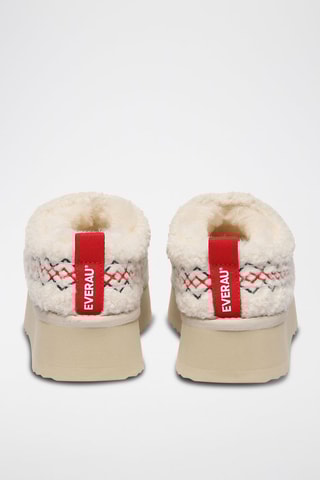 Sabots fourrés plateformes Lewin  - Beige