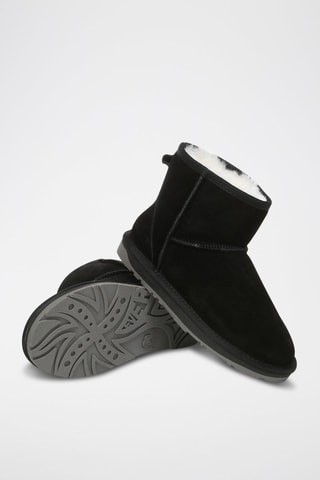 Bottines fourrées en nubuck Falcon  - Noir