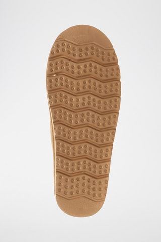 Pantoufles fourrées en nubuck Lark  - Marron