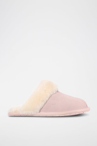 Pantoufles fourrées en nubuck Harrier  - Rose