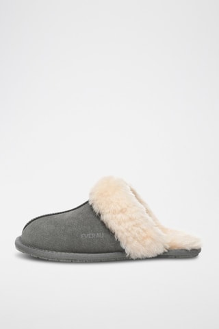Pantoufles fourrées en nubuck Harrier  - Gris