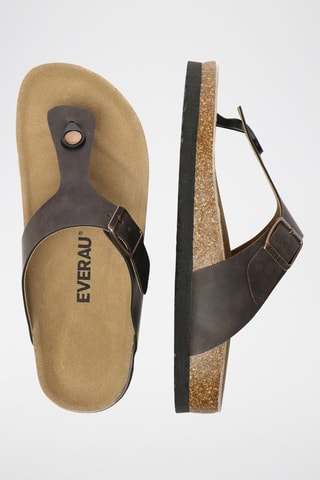 Sandales en cuir Flamingo  - Marron