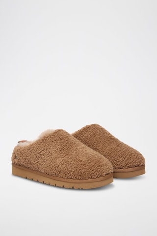 Sabots fourrés en fourrure de mouton Snipe  - Marron