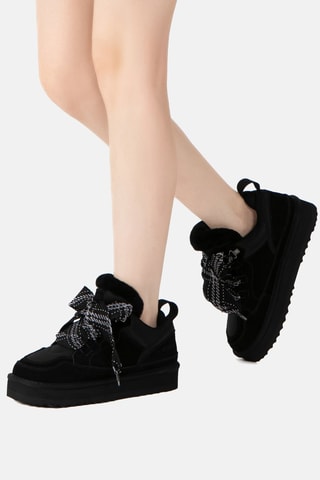 Baskets en nubuck Marbled  - Noir