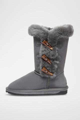 Bottines en cuir de mouton nubuck Ashy  - Gris