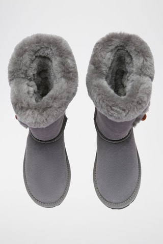 Bottines en cuir de mouton nubuck Ashy  - Gris