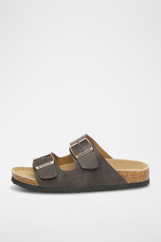 Mules en cuir Mallard  - Marron